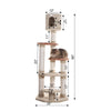 Real Wood Cat Climber, Cat Junggle Tree With Sisal Carpet Platforms