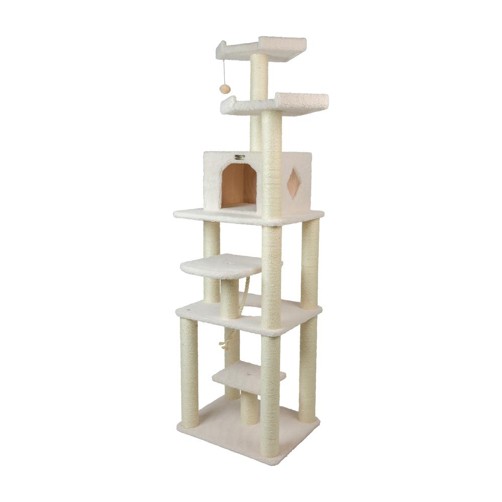 Real Wood Cat Tree In Ivory, Jackson Galaxy Approved, Six Levels