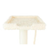 Faux Fur Covered Real Wood Cat Scratch Furniture 57" Beige