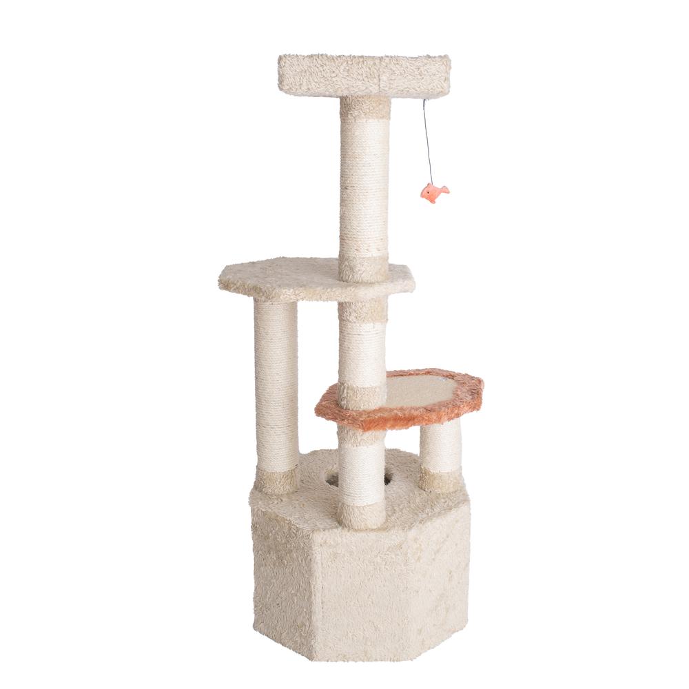 Soft Heavy-Carpet Real Wood Cat Furniture With Condo For Large Cat