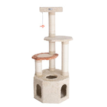 Soft Heavy-Carpet Real Wood Cat Furniture With Condo For Large Cat