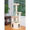 Soft Heavy-Carpet Real Wood Cat Furniture With Condo For Large Cat