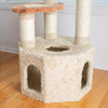 Soft Heavy-Carpet Real Wood Cat Furniture With Condo For Large Cat