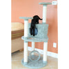 Multi-Level Real Wood Cat Condo Furniture, Sisal Covered Scratcher, 60"