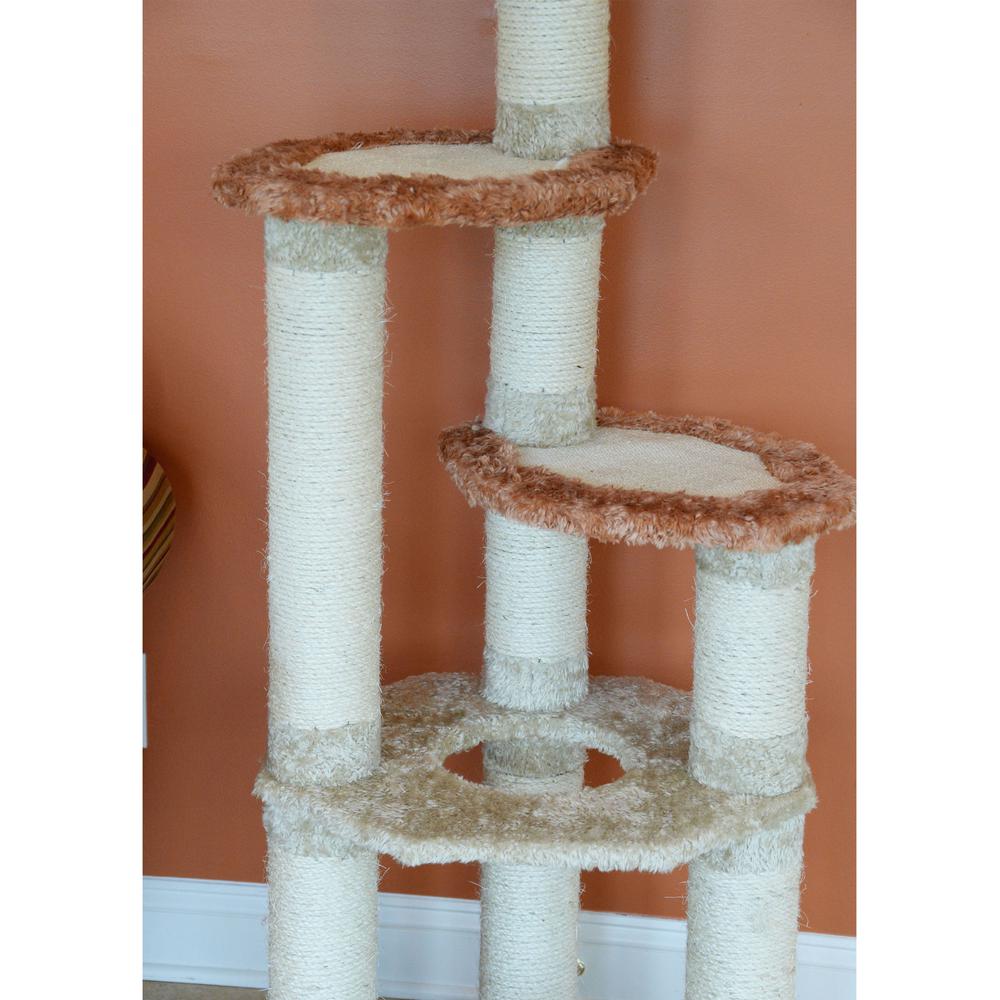 Real Wood Cat Climber, Cat Junggle Tree With Sisal Carpet Platforms