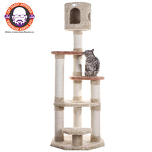 Real Wood Cat Climber, Cat Junggle Tree With Sisal Carpet Platforms