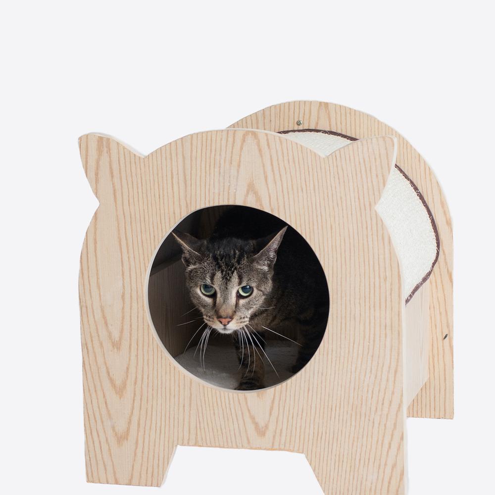 Real Wood Premium Wood Cat Hideaway