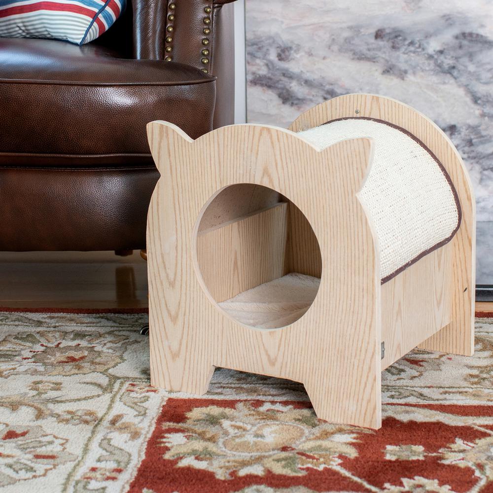 Real Wood Premium Wood Cat Hideaway