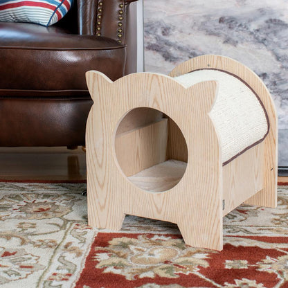 Real Wood Premium Wood Cat Hideaway
