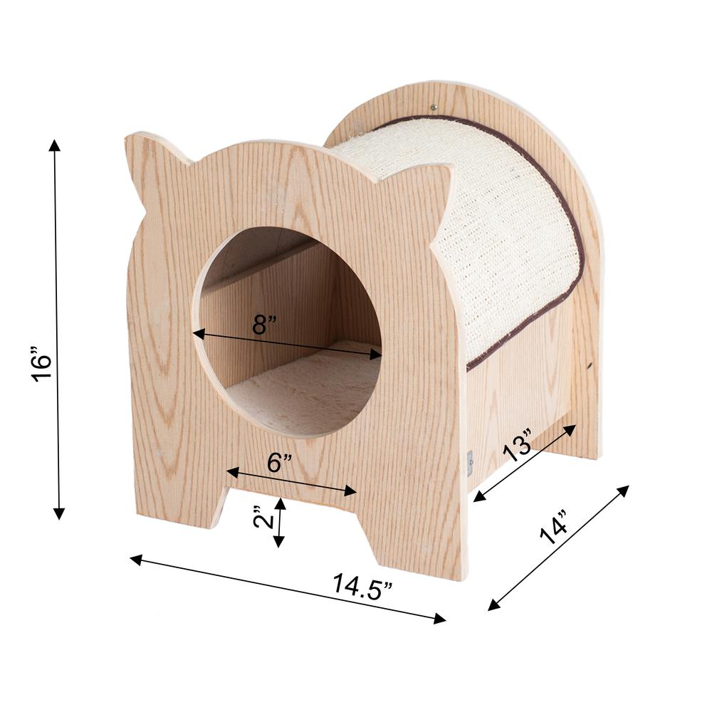 Real Wood Premium Wood Cat Hideaway