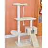 Natural Sisal Real Wood Scratching Cat Tree 58 Height Beige