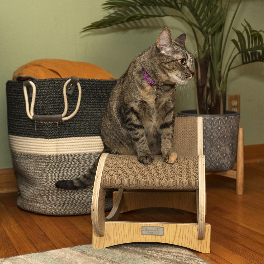 Real Wood Medium Wooden Cat Rocking Chair, Detachable Cat Swing Chair