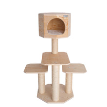 Real Wood Premium Scots Pine, Solid Wood Cat Tree, 46" Tall