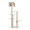 Real Wood Premium Scots Pine 69-Inch Cat Tree With Five Levels, Perch, Condo
