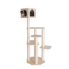 Real Wood Premium Scots Pine 69-Inch Cat Tree With Five Levels, Perch, Condo