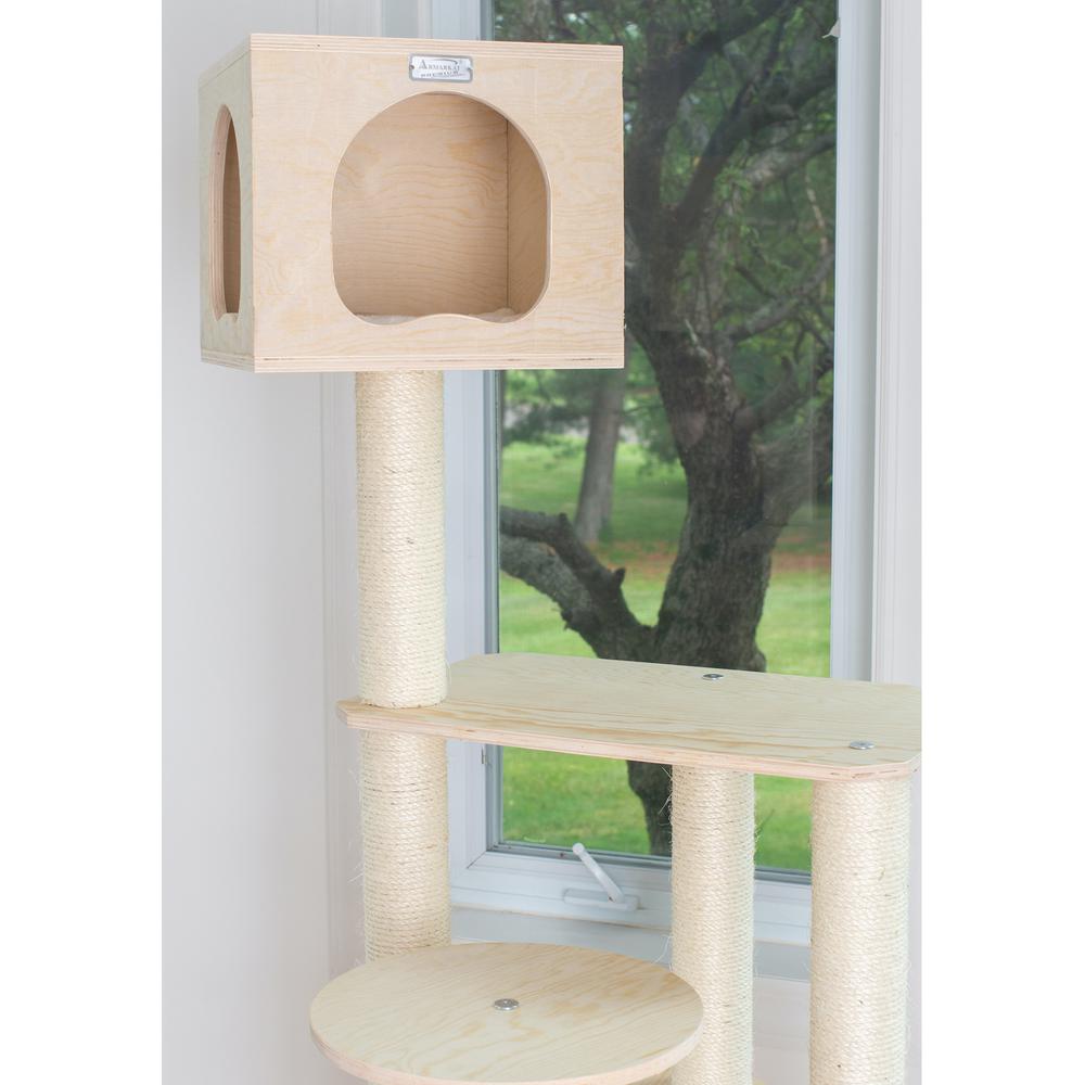 Real Wood Premium Scots Pine 69-Inch Cat Tree With Five Levels, Perch, Condo