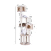 Real Wood Premium Scots Pine 85-Inch Cat Tree With Five Levels, Two Condos