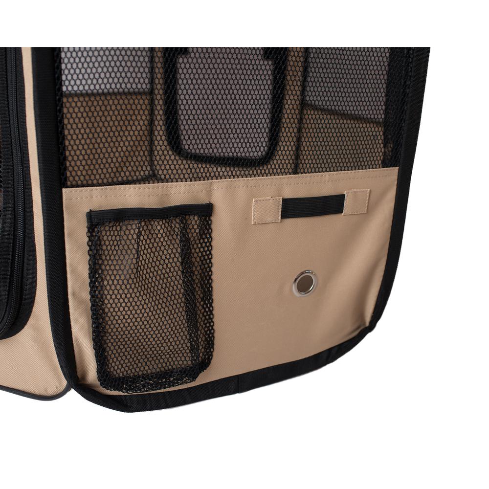 Portable Pet Playpen In Blue And Beige Combo