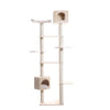 Real Wood Premium Scots Pine 89-Inch Cat Tree With Seven Levels, Two Playhouses