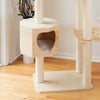 Real Wood Premium Scots Pine 89-Inch Cat Tree With Seven Levels, Two Playhouses