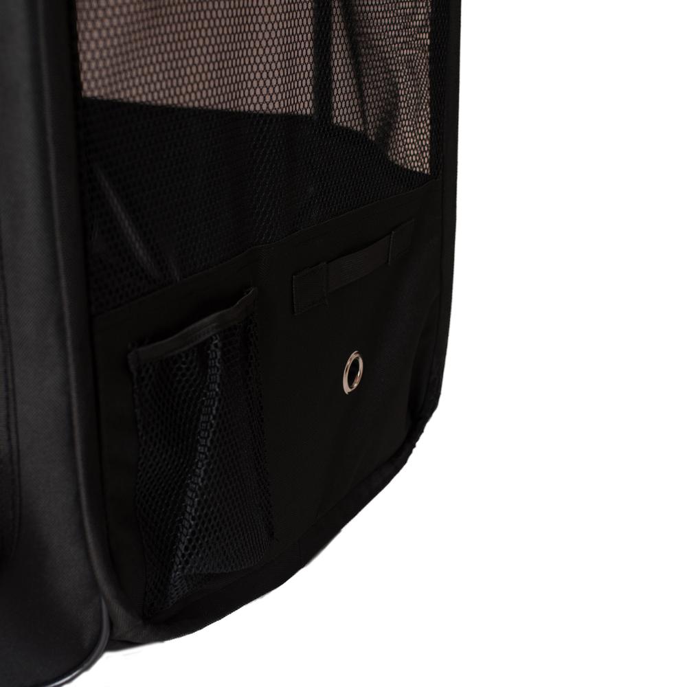 Portable Pet Playpen In Black And Red Combo Medium