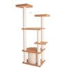 Ultra Thick Faux Fur Real Wood Cat Scratching Furniture For Cats Play Chocolate