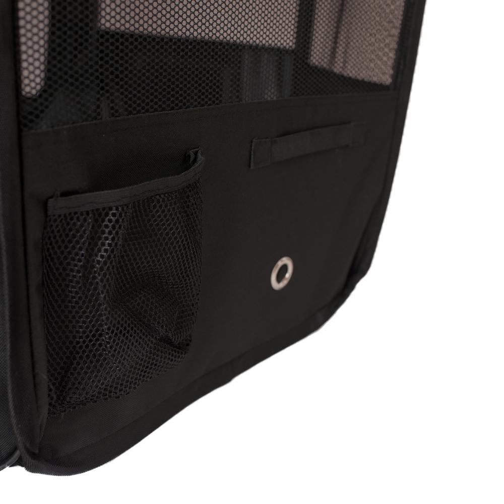 Portable Pet Playpen In Black And Beige Combo Medium