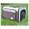 Pet Carrier, Beige & Chocolate