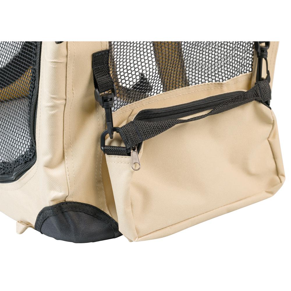 Pet Carrier Beige,Multiple Pockets