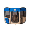 Portable Pet Playpen In Combo in Blue & Beige