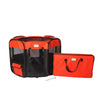 Portable Pet Playpen In Black And Red Combo Large