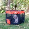 Portable Pet Playpen In Black And Red Combo Large