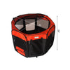Portable Pet Playpen In Black And Red Combo Large