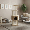 Bison Pets Cat Tree Tower, Sisal Scratch Posts, Beige