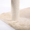 Wood Cat Tree with Sisal-Wrapped Posts, Multi-Tier Condo, 58 Inch