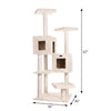 Pressed Wood Cat Tree with Dual Condos, Tunnel, Hammock, and Perches