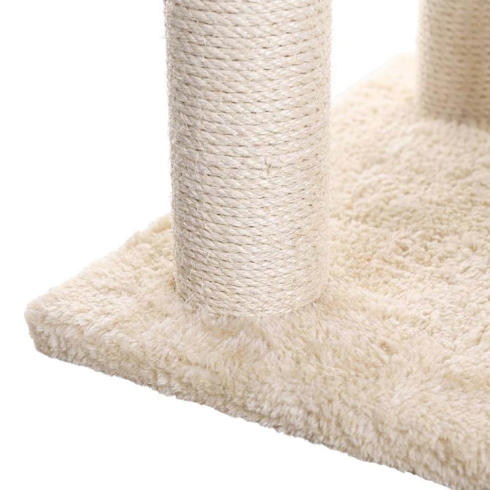 Pressed Wood Cat Tree with Dual Condos, Tunnel, Hammock, and Perches