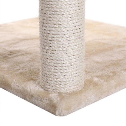 Pressed Wood Multi-Level Cat Tree with Condo and Sisal Scratching Post