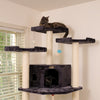 82 Inches Multi-Level Big Cat Tree. Tall Multi-Cats Tower With 2 Big Cat Condos