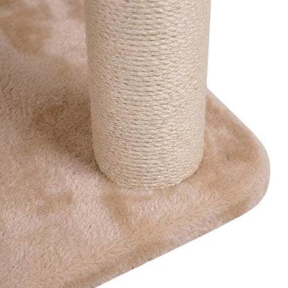 Faux Fur Cat Mansion with Three Hideaways and Sisal Posts, 84 Inch