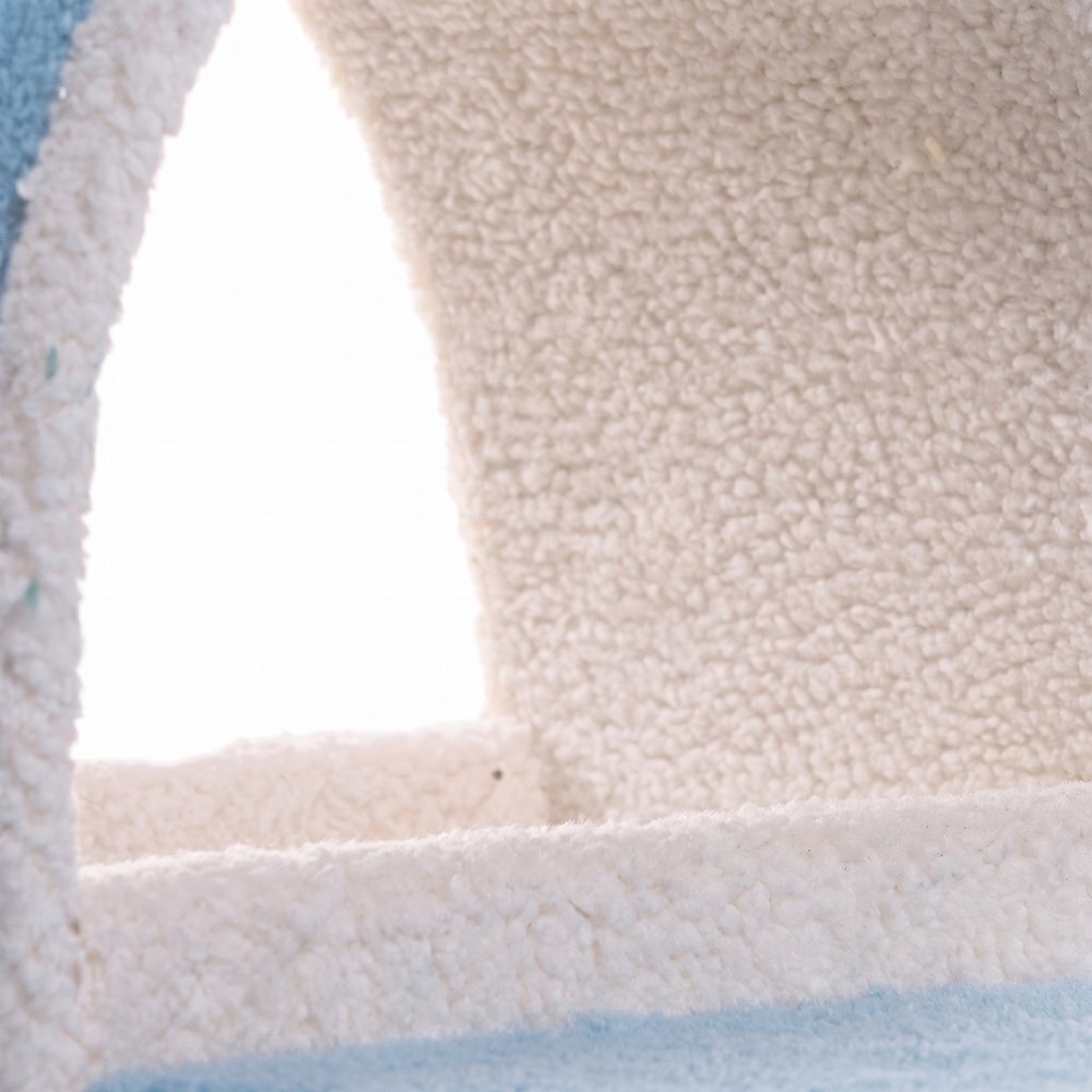 Bison Pets Tall Cat Tree with Step Stairs, Scratcher, and Ramp, Sky Blue