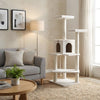 Pressed Wood Cat Climber with Fleece Perches and Sisal Posts, 57 Inch