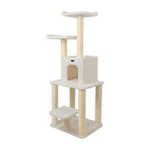 Pressed Wood Cat Tree with Faux Fleece, Five-Level Condo and Sisal Posts