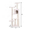 Bison Pets Tall Cat Tree with Condo, Six Levels, and Sisal Posts, Ivory
