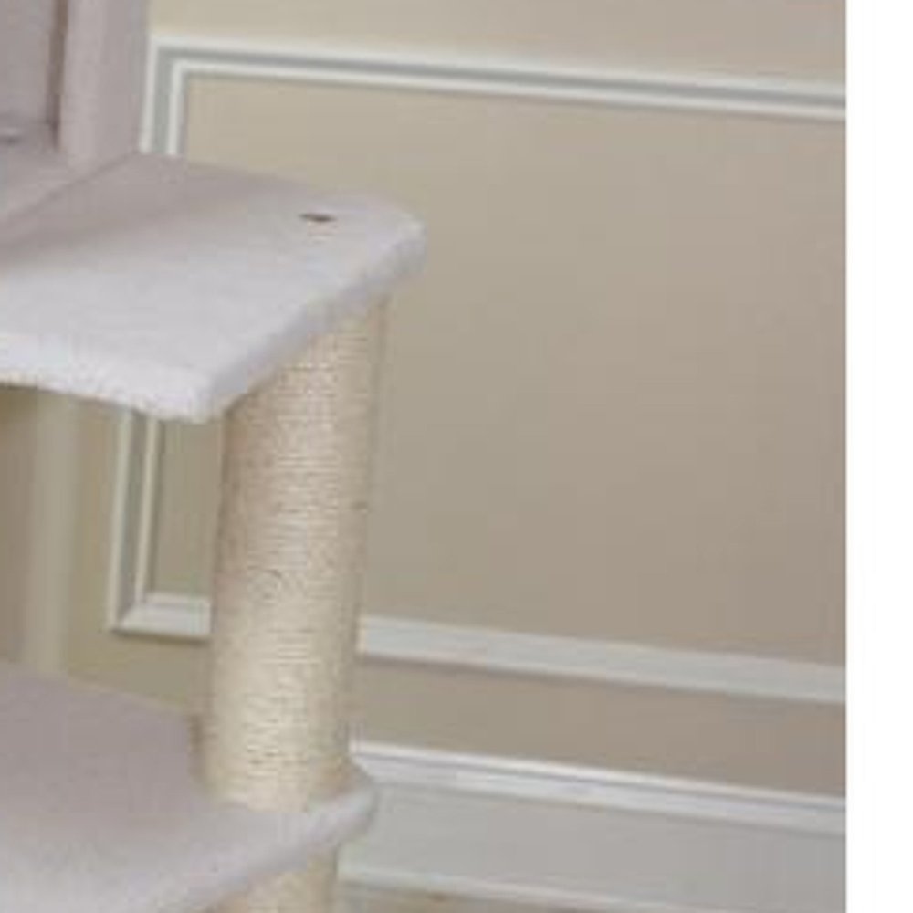 Bison Pets Tall Cat Tree with Condo, Six Levels, and Sisal Posts, Ivory