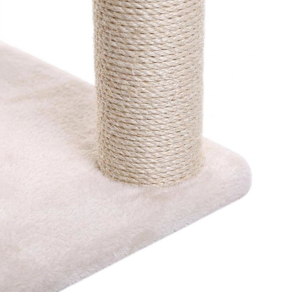 Pressed Wood Cat Tree with Sisal Posts, Four-Level Tower with Hammock and Condo