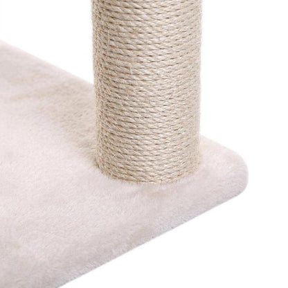 Pressed Wood Cat Tree with Sisal Posts, Four-Level Tower with Hammock and Condo