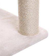 Pressed Wood Cat Tree with Sisal Posts, Four-Level Tower with Hammock and Condo
