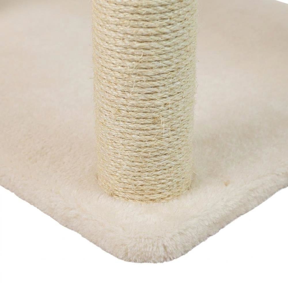 Pressed Wood Cat Tree with Sisal Posts, Multi-Level Ramp Tower and Condos