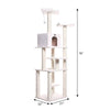 Pressed Wood Six-Level Cat Tower with Two Condos and Sisal Posts